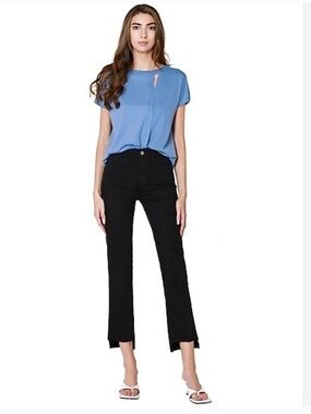 FRAME DENIM Film Noir Le High Straight Raw Stagger Jeans Size 31